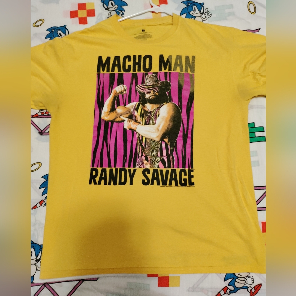 WWE WWF Randy Macho Man Savage T-shirt Large Legendary